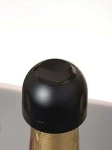 1 pieza Tapón de vino de plástico - Negro - Ver 3