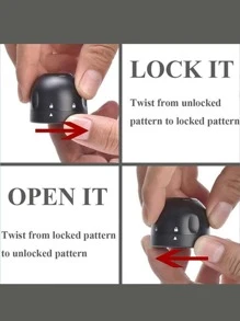 1 pieza Tapón de vino de plástico - Negro - Ver 4