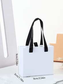 1pc Minimalist Jewelry Storage Box - White - View 3