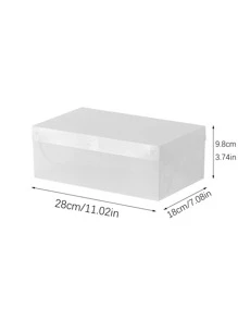1pc Clear Shoes Storage Box, Transparent PP Foldable Dust Proof Shoes Organizer For Home - Clear - View 8