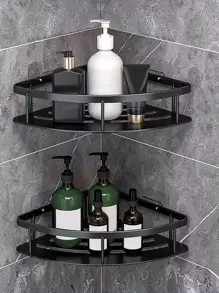 1pc Punch-Free Bathroom Storage Rack Home Bathroom Decor Bathroom Accessories Bathroom Organizer Summer