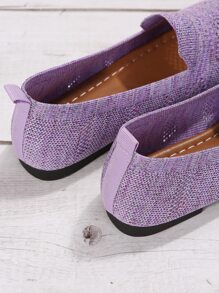 Mocasines de space dye de punta cuadrada - Morado - Ver 6