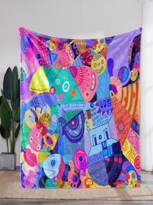 بطانية نمط تجريدي قطعة واحدة