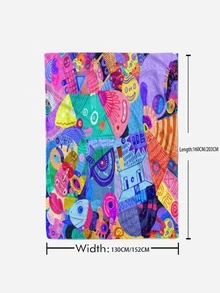 بطانية نمط تجريدي قطعة واحدة