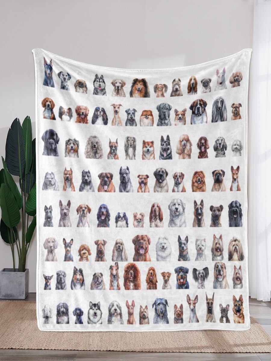 1 cái chăn hình con chó - Nhiều màu - Xem 1