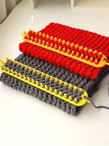 1入組隨機色塑膠DIY編織工具 - 黃色 - 查看 2