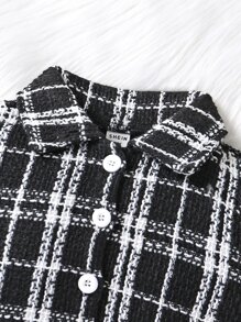 Toddler Girls Plaid Jacket & Dress - Black - View 4