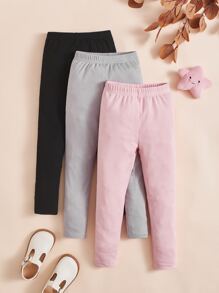 Toddler Girls 3pcs Rib-knit Leggings - Multicolor - View 1