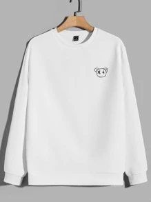 Manfinity RebelGame Men Cartoon Graphic Pullover - White - View 1