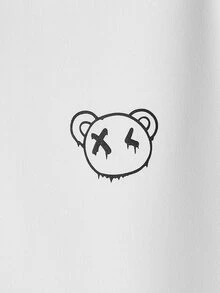 Manfinity RebelGame Men Cartoon Graphic Pullover - White - View 4