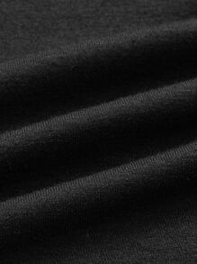 Manfinity VCAY Men Solid High Neck Tee - Black - View 4