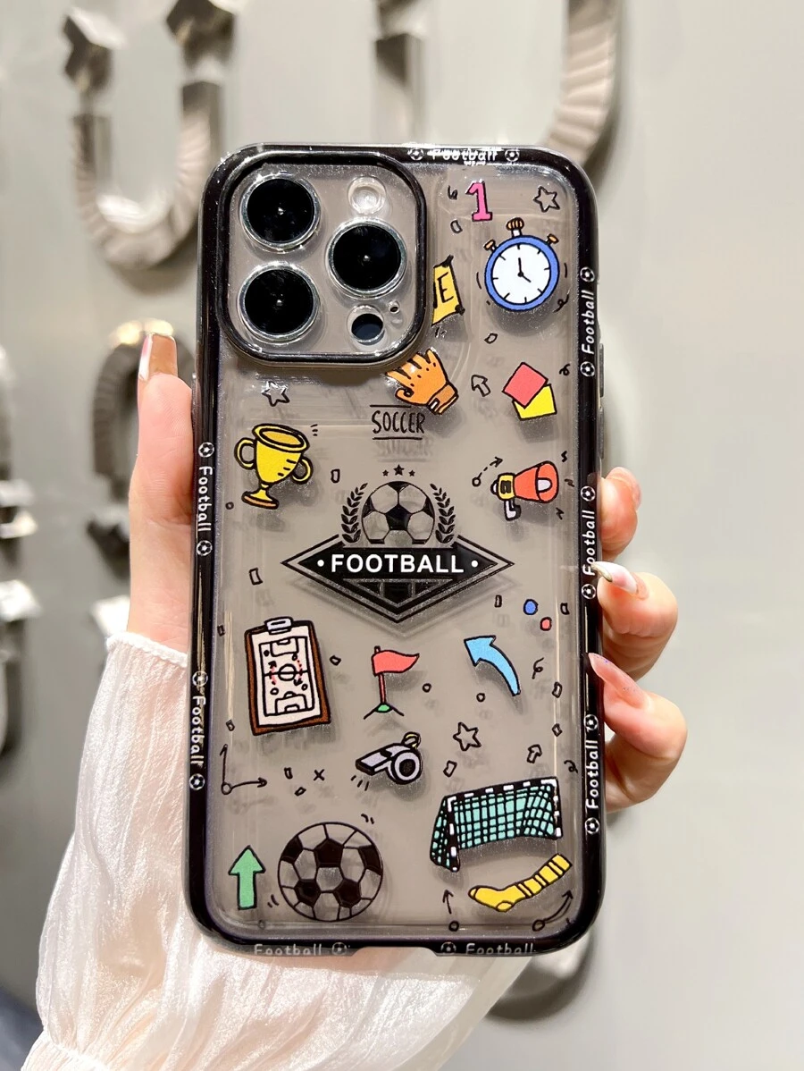 創意足球元素手機殼，適用於iPhone