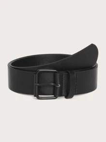 135CM Plus Metal Buckle Belt - Black - View 1