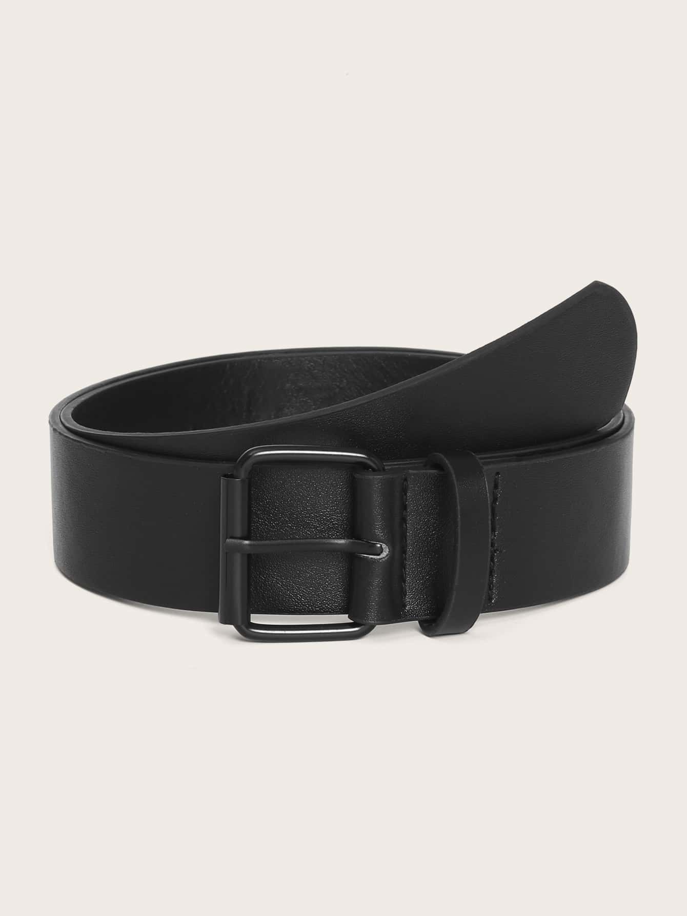 135CM Plus Metal Buckle Belt - Black - View 1