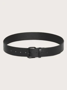 135CM Plus Metal Buckle Belt - Black - View 5