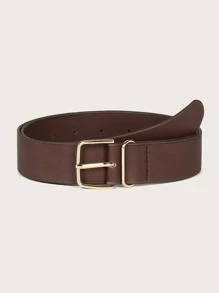金屬搭扣腰帶 - 咖啡棕 - 查看 1