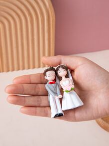 2pcs Figure Design Decoration Craft Best Gifts Birthday Graduation - Multicolor - View 3
