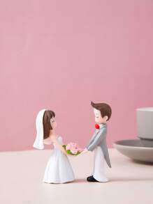 2pcs Figure Design Decoration Craft Best Gifts Birthday Graduation - Multicolor - View 4