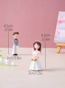 2pcs Figure Design Decoration Craft Best Gifts Birthday Graduation - Multicolor - View 7