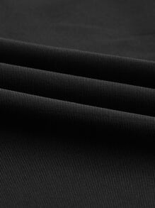 SHEIN ICON Solid Stand Collar Tank Top Asymmetrical Top - Black - View 3