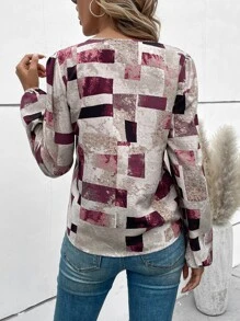 SHEIN LUNE Áo sơ mi nữ Đồ họa Giải trí - Nhiều màu - Xem 2