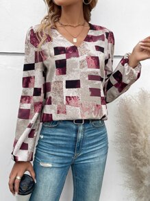 SHEIN LUNE Áo sơ mi nữ Đồ họa Giải trí - Nhiều màu - Xem 4