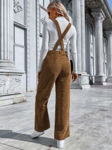 Mono overol con bolsillo delantero sin jersey - Caqui - Ver 2