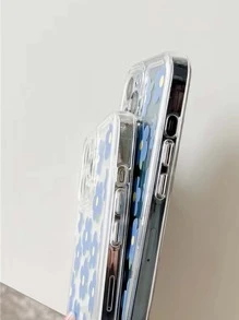 Caja De Teléfono Pintada Con Patrón Floral En El Espacio - Multicolor - Ver 2