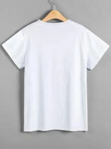 Chiquease Áo thun nữ Slogan Giải trí - trắng - Xem 2