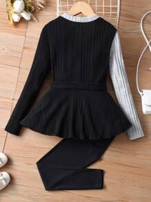 Girls Two Tone Tee & Leggings - Multicolor - View 2