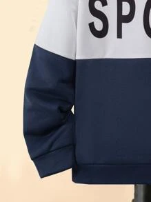 Boys Colourblock Letter Graphic Hoodie & Joggers - Multicolor - View 4