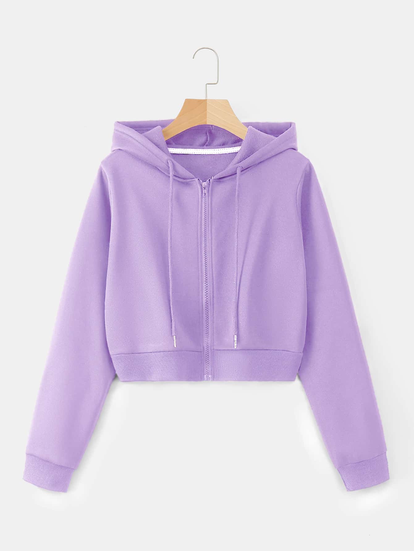 INAWLY Zipper Drawstring Thermal Hoodie Graduation,Back To School Outfits,Graduation,Teacher Outfits For Women,Back To School Pullover Fall Outfit - Lilac Purple - View 1