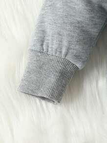 SHEIN Playful Pals Đứa bé gái Đồ họa Hoạt hình Áo nỉ & Xà cạp - Nhiều màu - Xem 4