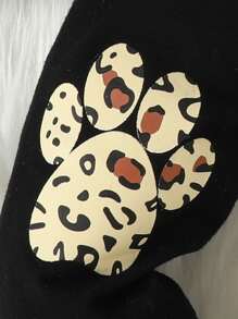 SHEIN Playful Pals Đứa bé gái Đồ họa Hoạt hình Áo nỉ & Xà cạp - Nhiều màu - Xem 5