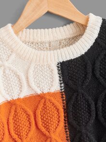 Toddler Boys Colourblock Drop Shoulder Jumper - Multicolor - View 3