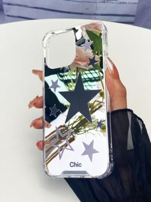 星星圖案鏡面手機殼相容iPhone15/15Plus/15Pro/15Promax - 彩色 - 查看 2