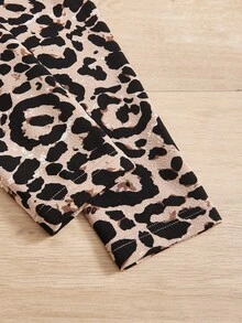 SHEIN Clasi Plus Leopard Print Tulip Hem Bodycon Dress - Multicolor - View 4