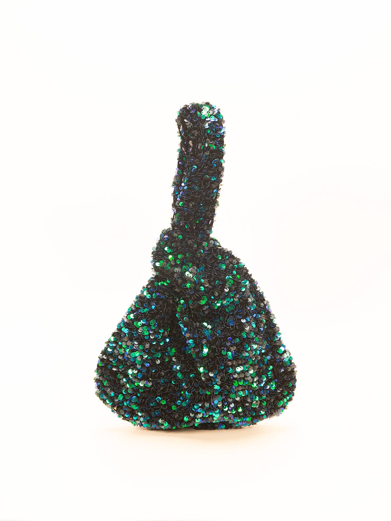 Sequin Decor Evening Bag - Green - View 1