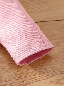 Toddler Girls Polka Dot Print Bow Front Ruffle Trim 2 In 1 Dress - Multicolor - View 3