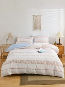 Ditsy Floral Pattern Duvet Cover Set Without Filler - Multicolor - View 1
