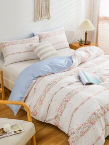 Ditsy Floral Pattern Duvet Cover Set Without Filler - Multicolor - View 6