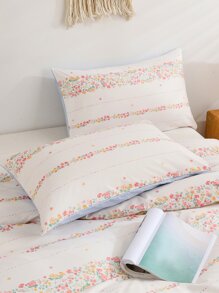 Ditsy Floral Pattern Duvet Cover Set Without Filler - Multicolor - View 7