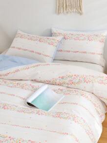 Ditsy Floral Pattern Duvet Cover Set Without Filler - Multicolor - View 8