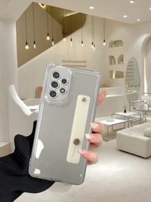 كفر هاتف شفاف مع حامل عصابة معصم