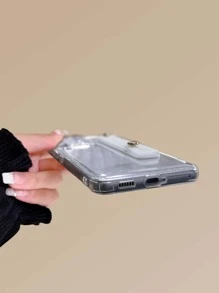 كفر هاتف شفاف مع حامل عصابة معصم