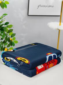 車圖案蓋毯 - 彩色 - 查看 4