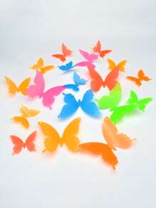 12pcs Butterfly Design Glow In The Dark Random Color Garden Decoration Craft - Multicolor - View 6