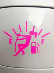 1pc Figure Graphic Car Sticker - Pink - View 2