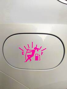 1pc Figure Graphic Car Sticker - Pink - View 3