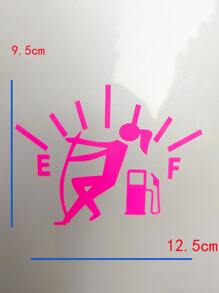 1pc Figure Graphic Car Sticker - Pink - View 5